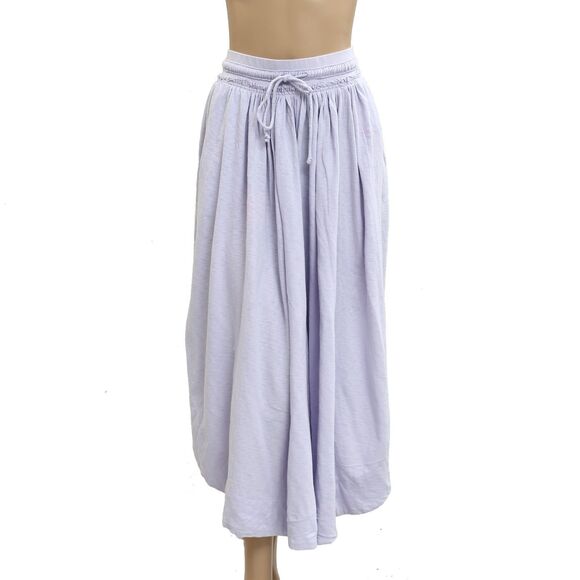 Free People Free-est Quentin Pants Mid-Rise Wide Leg Lavender Cotton M 281457 - Picture 5 of 10